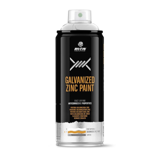 Mtn PRO Galvanized Zinc Spray Paint - Cold Galvanized, Matte Zinc 98% EX014PR0106 - main