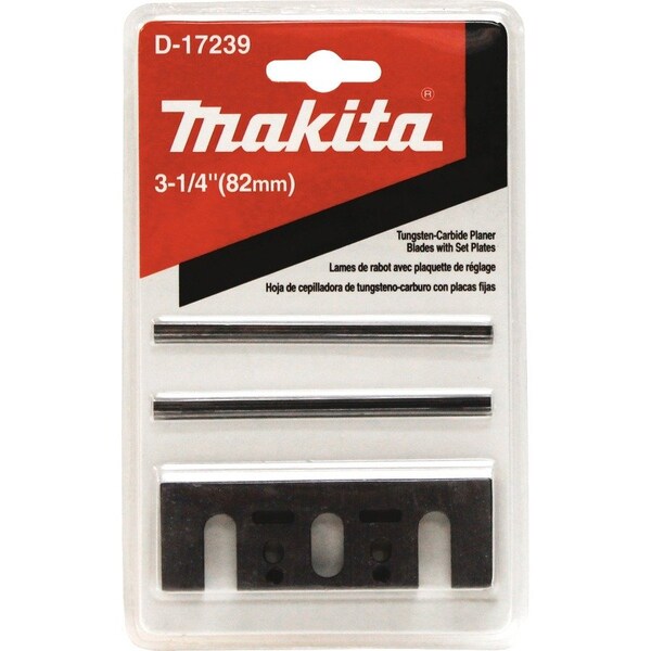 Makita 3-1/4" Planer Blade Set w/ Set Plate, PK2 D-17239 - main