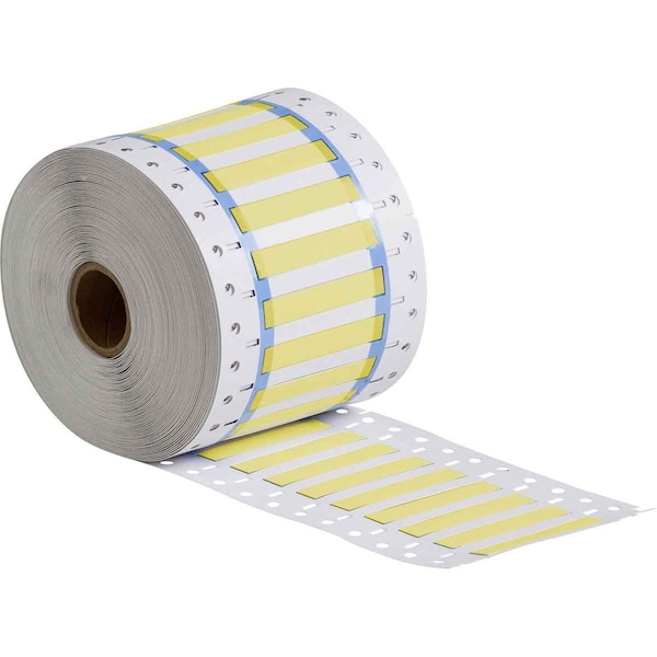 Brady PermaSleeve Heat Shrink Wire and Cable Labels 1/8 in. for 1 in. Small Core Printers, 1 in. Yellow 3PS-125-2-YL-SC-2 - main