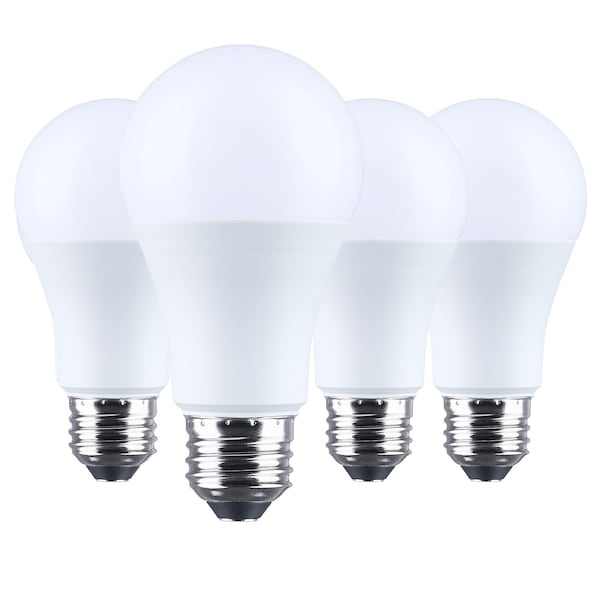 Satco 13.5 Watt LED A19 3000K CCT Medium Base Plastic 120 Volt, 4PK S14371 - main