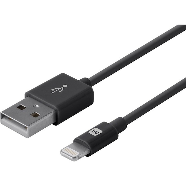 Monoprice Select Series Apple MFi Certified Lightning to USB Charge & Sync Cable, 3ft Black 12843 - main