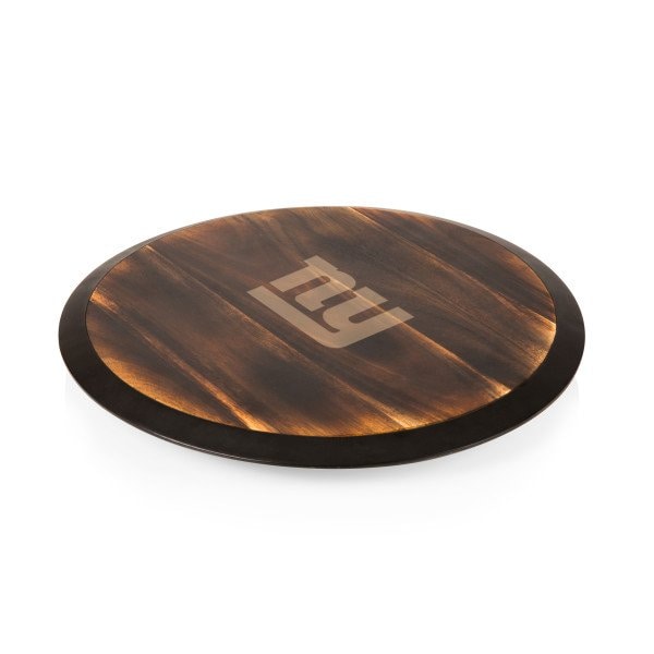 Picnic Time Family Of Brands New York Giants - Lazy Susan Serving Tray, (Fire Acacia Wood) 827-18-513-213-2 - main