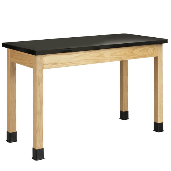 Diversified Spaces Rectangle Table, 54" W, 56" L, 36" H, Phenolic Resin, black P7204K36N - main