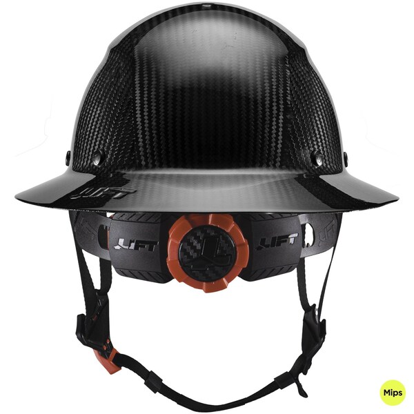 Lift Safety DAX CARBON MIPS HARD HAT (CARBON GLOSS) - Full Brim - ANSI-C, TYPE 1 HDC-24MKGC - main