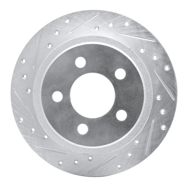Dynamic Friction Co DFC Brake Rotor - Drilled and Slotted - Silver 631-42028L - main