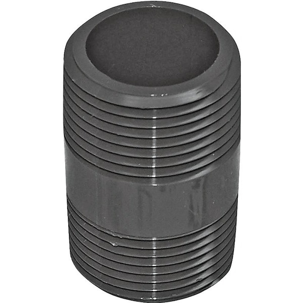 Genova 300 Series P-34-CL Pipe Nipple, 3/4 in, MIP, PVC, Gray, SCH 80 Schedule 404-001 - main
