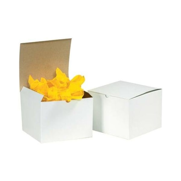 Partners Brand 6 in x 4 1/2 in x 4 1/2 in Gift Box, White, Fiberboard, 100 PK GB644 - main