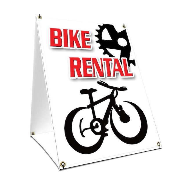 Signmission Bike Rental, 24 Inch x 18 Inch A-frame Yard Sign, Plastic Sign SBC-1824-Bike Rental - main