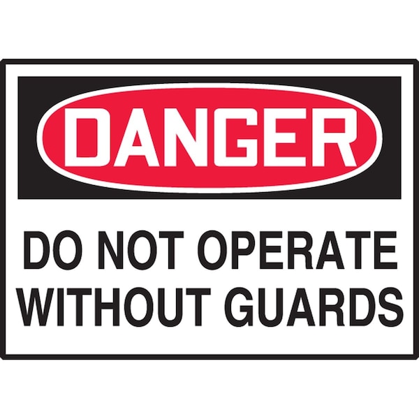 Accuform OSHA DANGER EQUIPMENT SAFETY LABEL LEQM008XVE - main