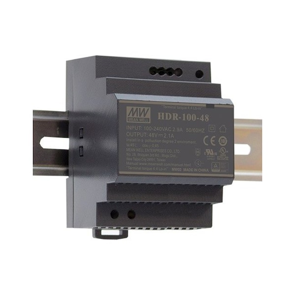 Meanwell Mean Well, AC-DC Ultra slim DIN rail power supply; Input range 85-264VAC; Output 15VDC HDR-100-15N - main