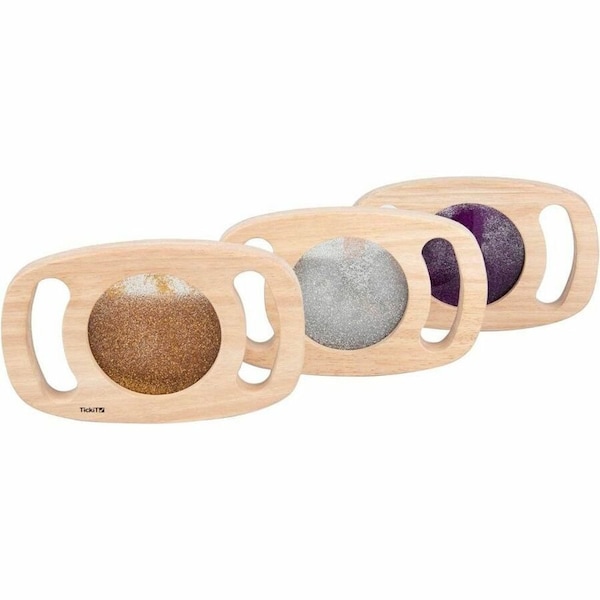 Tickit Easy Hold Glitter Panels, Set of 3 Colors Silver, Gold & Purple, 3PK 73440 - main