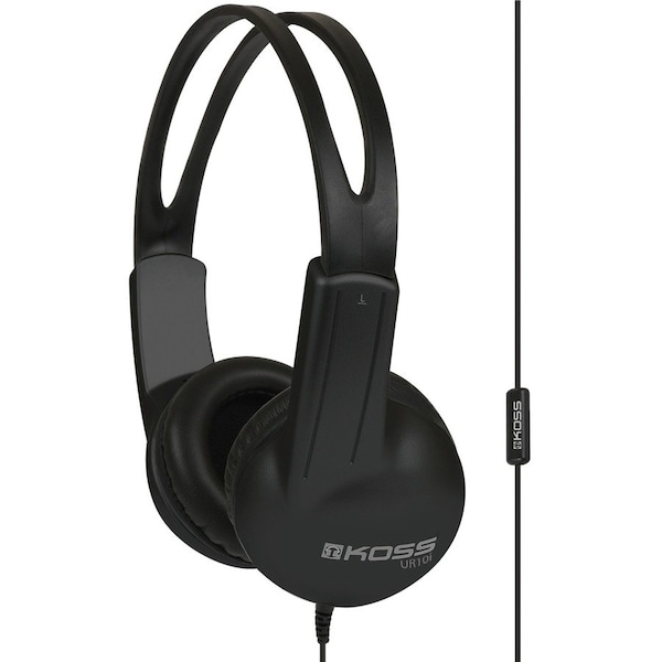 Koss DURABLE ON-EAR HEADPHONE INLINE MIC ADJ HEADBAND PUSH-TO-TALK UR10I - main