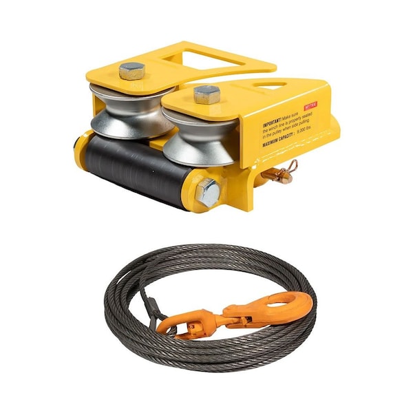 Mytee Products Core Winch Cable 3/8 inx100 ft Swivel Hook & 1PK Side Puller Recovery Tool SPRT-WW38100-KIT - main