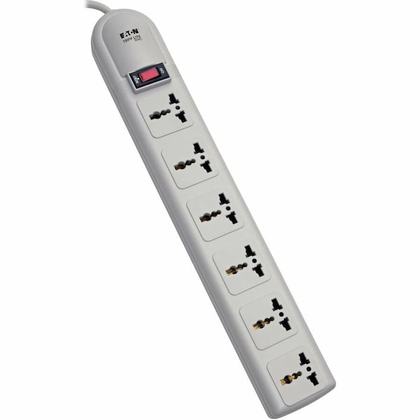 Eaton Tripp Lite Series Protect It 230V 6-Universal Outlet Surge Protector, 1.8M Cord, SUPER6OMNID - main