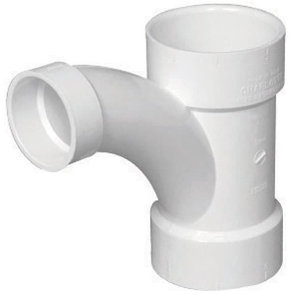 Charlotte Pipe And Foundry PVC005021600HA 4 x 4 x 2 in. Long Turn Tee Wye 4238846 - main