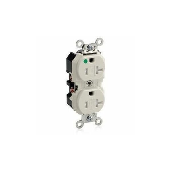 Leviton Plugs&Rcptcls, 20A, 125VAC, Almnd, Nylon 8300-SGT - main