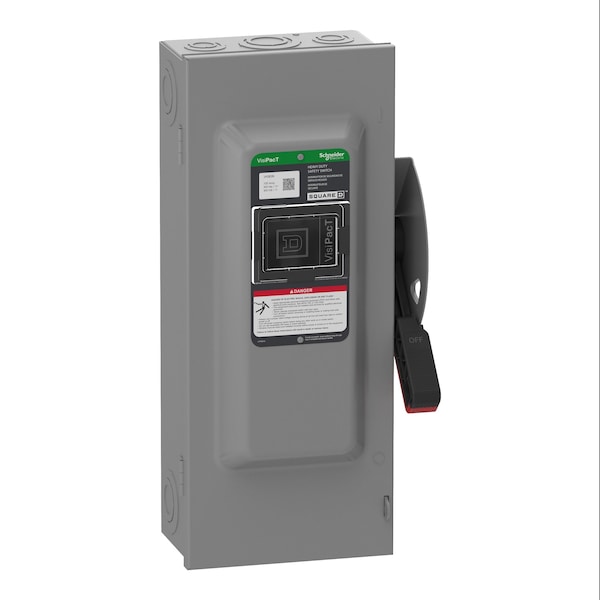 Schneider Electric Safety Switch, Fusible, 3PST, Three Phase, NEMA 1, Indoor, Steel VH363N - main