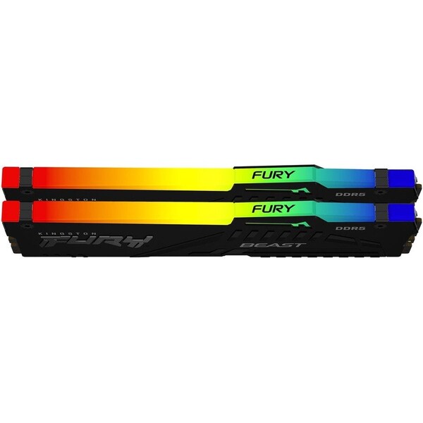 Kingston 32GB 5200MT/S DDR5 CL40 DIMM KIT OF 2 FURY BEAST RGB KF552C40BBAK2-32 - main