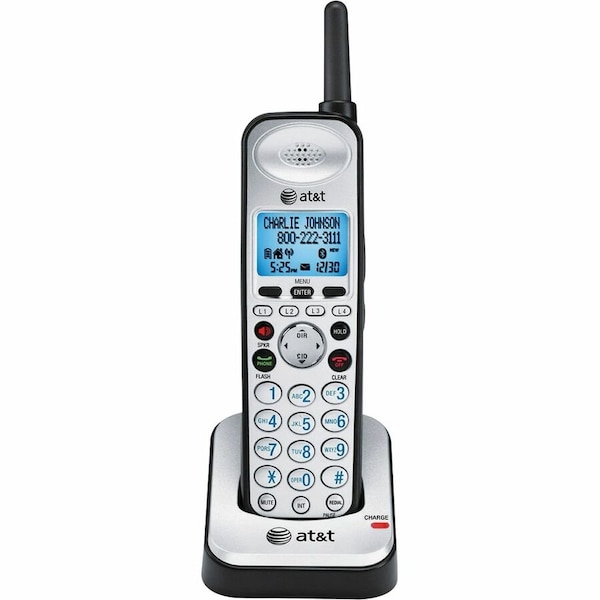 Att Cordless Handset, w/ CID/Waiting, Speakerphone, Black/Silver SB67108 - main