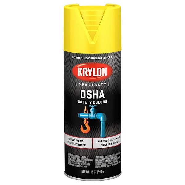 Osha 12 Oz Krylon Safety Yellow APWA Color Standard Spray Paint K01813777 - main