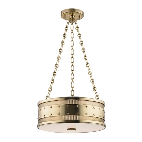 Hudson Valley Lighting Gaines 3 Light Pendant 16 In. Aged Brass 2216-AGB - main