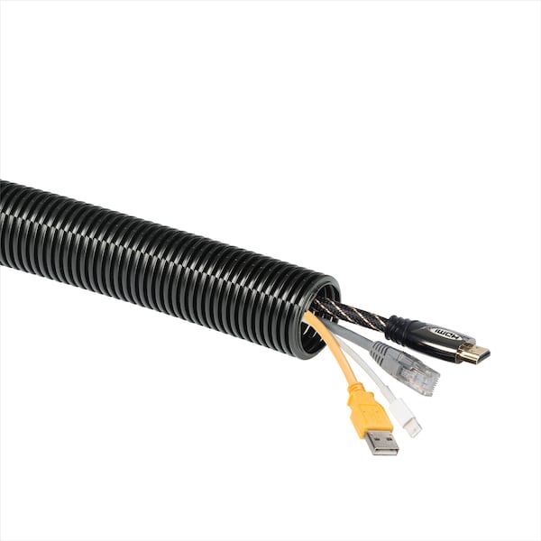 D-Line Cable Tube, Black, 3ft 7in, 1.26in dia, 6PK US/CTT1.1B/6 - main