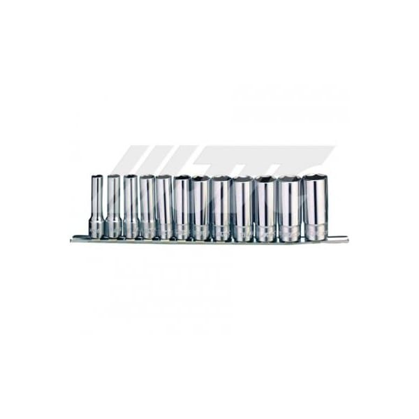Jtc Auto Tools 3/8in DR Deep Socket Set 6PT, Sizes 8-19mm, Socket Length 76mm, 12pcs H312M - main
