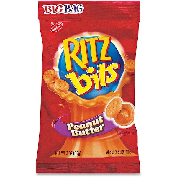 Ritz Peanut Butter Ritz Bits Snack 3 oz. Bag, PK12 00678 - main