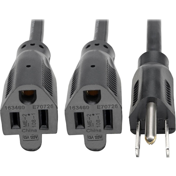 Eaton Tripp Lite Series Extension Cord Y Splitter, NEMA 5-15P to 2x NEMA 5-15R - 13A, 120V, 16 AWG, P024-18N-13A-2R - main
