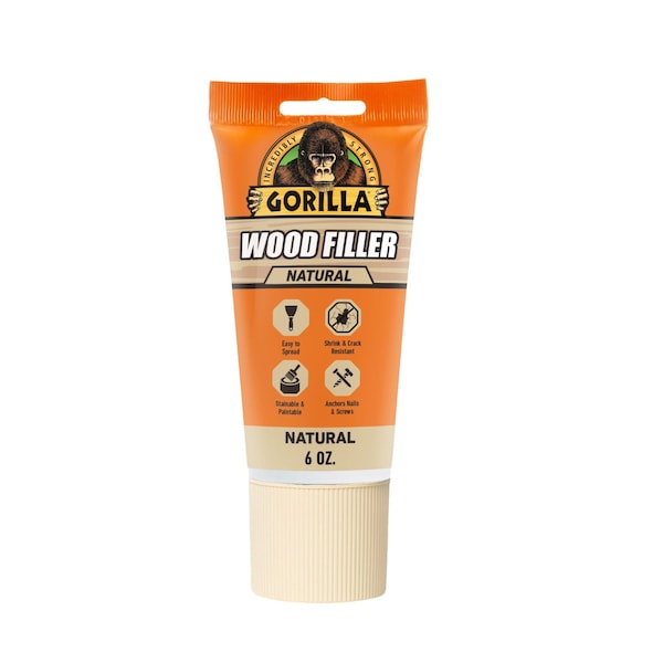 Gorilla Glue Filler, Tube, Natural, Wood Filler 107072 - main
