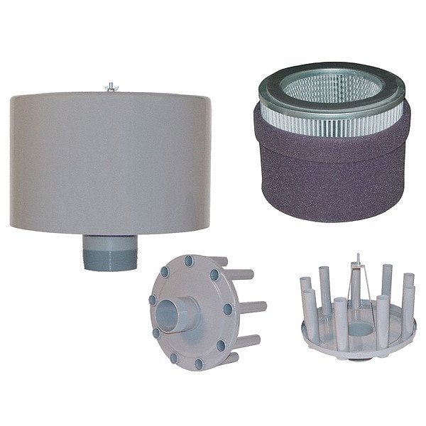 Solberg Filter Silencer, 5" MNPT Inlet, 800 cfm FS-275P-500 - main