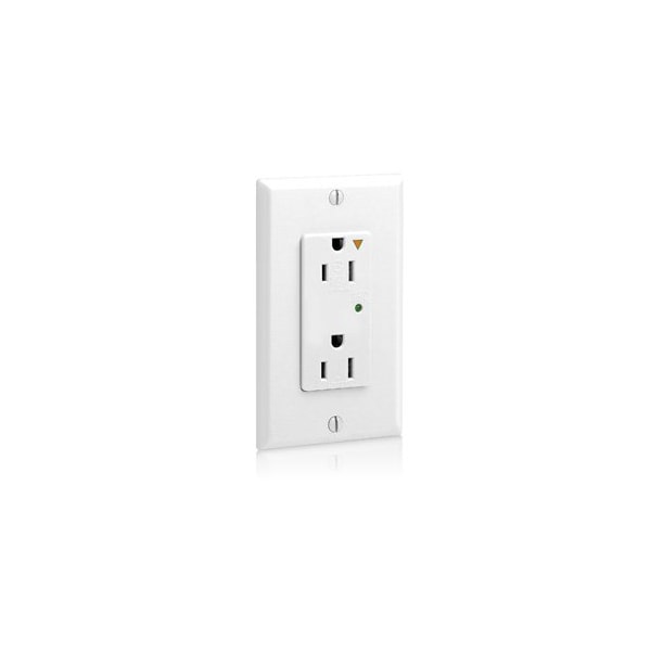 Leviton Surge Protector Receptacle, 15 Amp, 125 Volt, 5-15R NEMA, White 5280-IGW - main