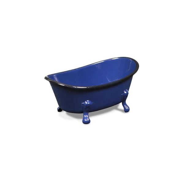 Homeroots Petite Royal Bathtub Decorative Sculpture, Blue 399648 - main