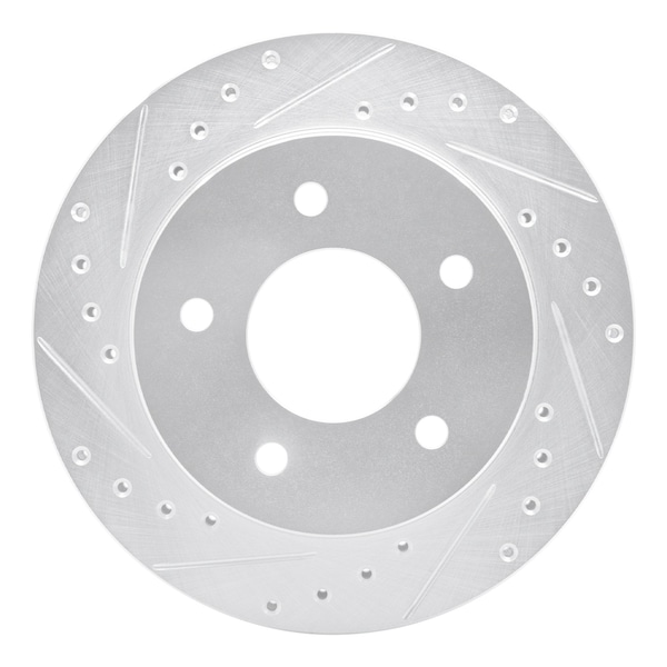 Dynamic Friction Co DFC Brake Rotor - Drilled and Slotted - Silver 631-48019L - main