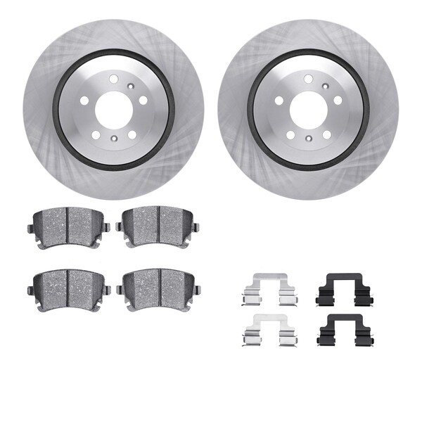 Dynamic Friction Co DFC Rotors with EURO 5000 Ceramic Brake Pads includes Hardware 6612-73184 - main