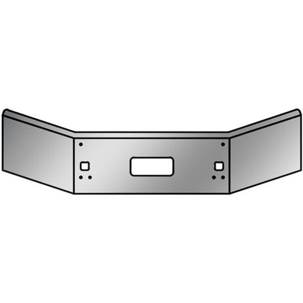 Ilc KENWORTH T880 YEAR 2018 CHROME 18 INCH BUMPER 7 GAUGE W STEP AND TOW HOLES Replacement Bumper KW T880 2018 CHR 18 INCH BUMPER 7 GAUGE W STEP AND - main