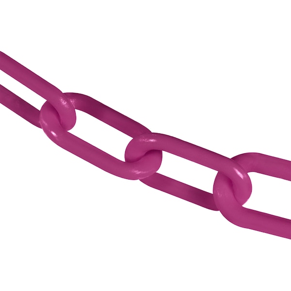 Mr. Chain 3" x 25' Magenta Plastic Safety Chain 80018-25 - main