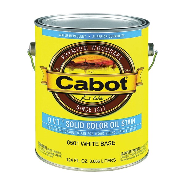 Cabot O.V.T. Solid Color Oil Exterior Stain, White Base, 1 Gal. 140.0006501.007 - main