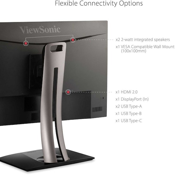 Viewsonic 27" 4K UHD Professional Graphic Design Monitor with USB-C, 3840 x 2160 Resolution. VP2756-4K - main