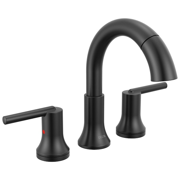 Delta Trinsic Two Handle Widespread Pull Down Bathroom Faucet In Matte Black 3559-BLPD-DST - main