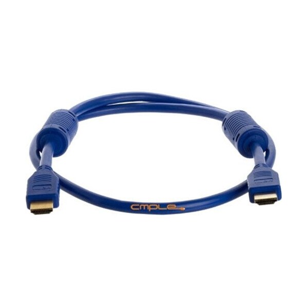 Cmple 28AWG HDMI Cable with Ferrite Cores - Blue - 3FT 971-N - main