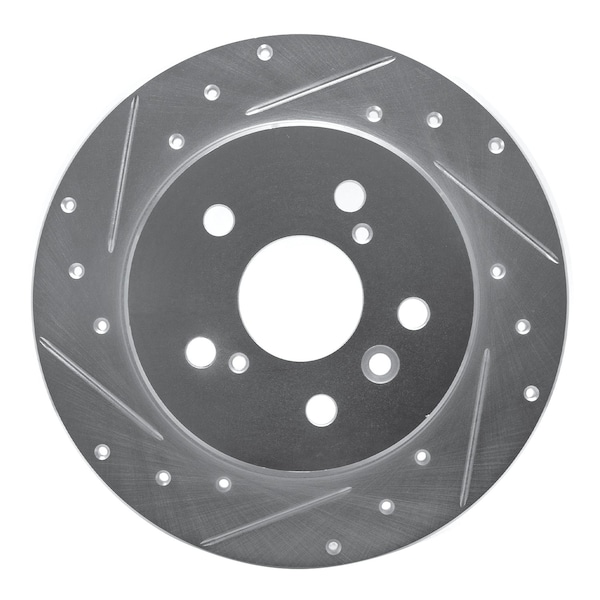 Dynamic Friction Co DFC Brake Rotor - Drilled and Slotted - Silver 631-76071L - main
