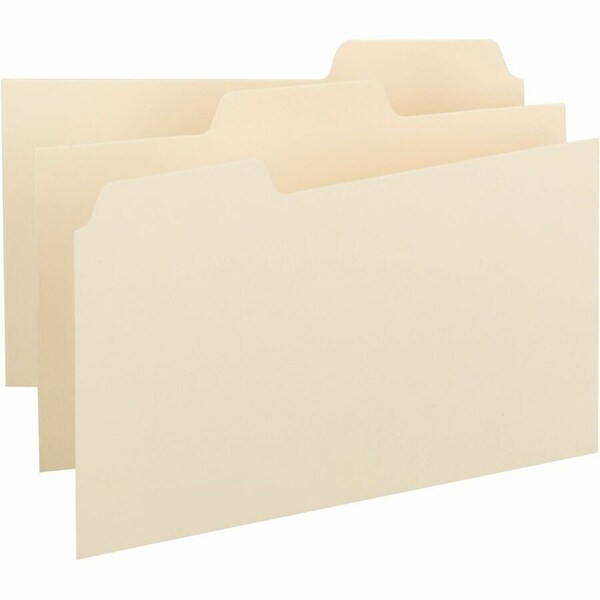 Smead MANILA CARD GUIDES, 1/3-CUT TOP TAB, BLANK, 5 X 8, MANILA, 100PK 57030 - main