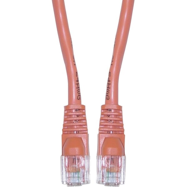 Cable Wholesale Cat6 Orange Copper Ethernet Patch Cable, Snagless/Molded Boot, POE Compliant, 1 foot 10X8-03101 - main