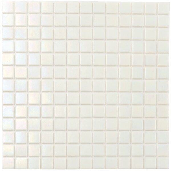 Apollo Tile Nacreous 12 in. x 12 in. Glossy Cotton White Glass Mosaic Wall and Floor Tile 20 sqft/case, 20PK APLPE88WH105A - main