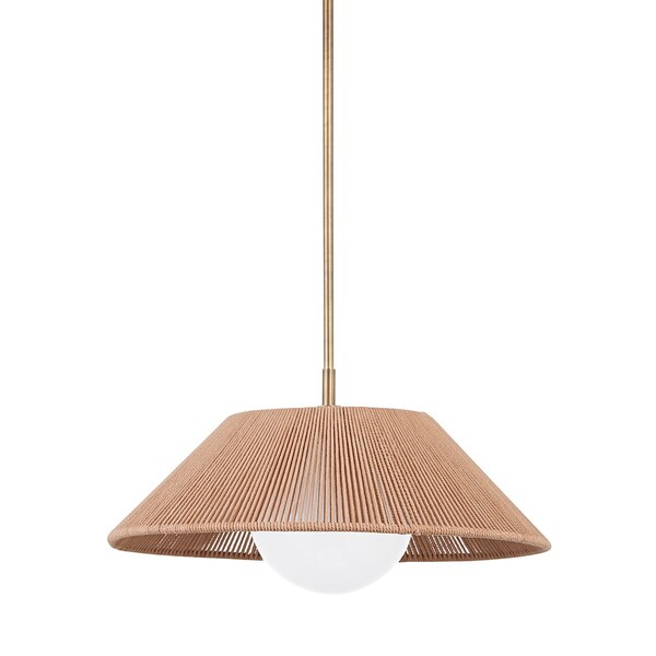 Troy Lighting Lisbon 1 Light Pendant 21 In. Patina Brass F3321-PBR - main