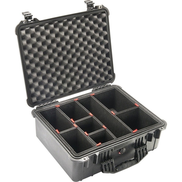 Pelican Black Protective Case, 20.66"L x 17.2"W x 8.40"D 1550TP - main