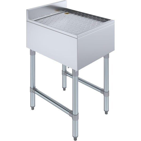 Amgood 18 in. x 22 in. Stainless Steel Underbar Drainboard AMG UD-2218-Z - main