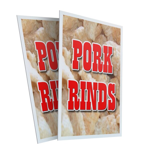 Signmission Pork Rinds, Plastic Signs Only 24 Inch x 36 Inch, Corrugated Plastic, 2PK CSB-2436-2PACK-Pork Rinds - main
