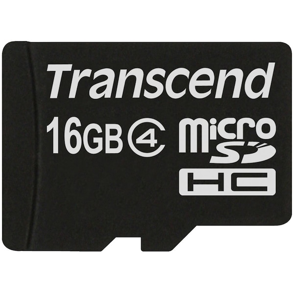 Transcend Information Transcend TS16GUSDC4 16 GB Class 4 microSDHC - Lifetime Warranty TS16GUSDC4 - main